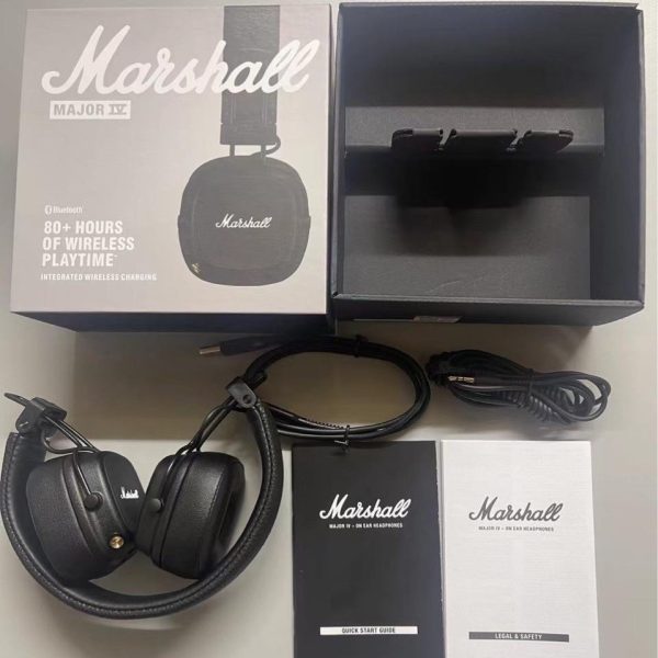 Marshall Major IV Bluetooth Headphones, Black or Brown Optional